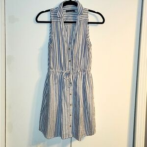 A&F striped shirt dress, size small.